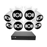 Swann AdvancedX Wired NVR 4K Security Camera System, 8 Channels, 8 PoE Cameras Outdoor, 1TB HDD Storage, Color Night Vision, Smart AI Video Analytics/Alerts, Motion Detection, 24/7 Recording