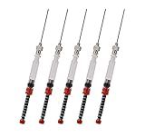 Asvine 5 Pack Fountain Pen Ink Syringe Filler, Spring Converter with Removable Blunt Needle Tip