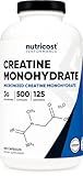 Nutricost Micronized Creatine Monohydrate 3,000mg 500 Capsules, 125 Servings, 750mg of Creatine Monohydrate Per Capsule