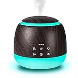 White Noise and Diffuser,Sleep Sound Machine Diffuser with Night Light and Sound for Adults Bedroom and Home (Deep Brown, 150(Ф) x 140(H) mm)