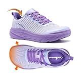 Women's Orthopedic Diabetic Wide Fashion Sneakers: Wear Cushion Plantar Fasciitis Hammer Toes Breathable Outdoor Shoes, Lightweight Arch Support Heel Spur Casual Sneakers Purple Size 8