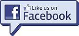 2-PCS “Like Us on Facebook” Vinyl Stickers – 5 Inch Waterproof Decals for Store Window, Restaurant Door, Bar, Hotel, Laptop – Facebook Window Decal, Social Media Advertising Sign