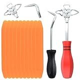 Worldity 12 Pieces Windshield Installation Tools Kit, Included 1 Pcs Widshield Installing Tool, 1 Pcs Cotter Pin Puller and 10 Pcs Installation Setting Tool, Perfect for Installing Windshield Gasket