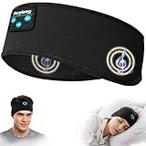 Perytong Sleep Headphones Bluetooth 5.4 Headband, Wireless Sleep Headphones with Ultra-Thin HD Stereo Speakers for Side Sleepers, Soft & Sweat Resistant Sport Headband for Yoga Travel Workout