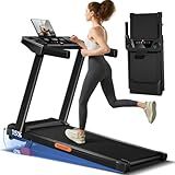 3-in-1 Treadmill with 15% Incline, Portable Treadmills for Home with Handle, Foldable Treadmills with 300 Lbs Weight Capacity, 3.0HP Quiet Walking Pad Treadmill, Three Touch Screen