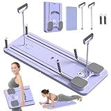 JANUA 5 in 1 Pilates Sliding Board Set, Multi-Purpose Foldable Pilates Reformer for Home, Purple