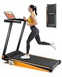 Lacuffy 5% Incline Walking Pad Treadmill, 300LB Capacity Folding Treadmills for Home, Walking pad with Handle bar, 3.0 HP Quiet Dual Cushion System