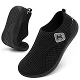 Diabetic Shoes for Men Comfortable Wide Width Walking Shoes Elderly Neuropathy Swollen Feet Orthopedic Recovery Shoe Breathable Barefoot Non Slip Men's Adjustable Indoor Outdoor Shoes Size 9.5