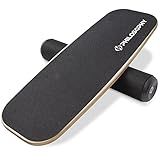 Philosophy Gym Balance Board - Wooden Balance Trainer with Adjustable Stoppers