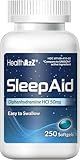 HealthA2Z Sleep Aid, Diphenhydramine Softgels, 50mg, Supports Deeper, Restful Sleeping (250 Counts)