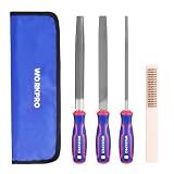 WORKPRO 8-Inch Metal File Set, 3-Piece Flat Half Round Round Files