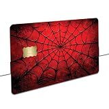 Red Spider Web Credit Card Skin Sticker Cover Decal Wrap 2-Pack – Gothic Comic Style Web Design