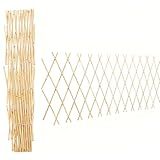 Sprigra Natural Bamboo Trellis, Expandable Fence, Outside Lattice Fence 36x92 Inch, Reusable Decorative Fence for Climbing Plants Support or Outdoor Yard