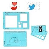 CLPA Fibonacci 6" Square & Spiral Set of Templates: A Fibonacci-Inspired Set of Templates for Drawing Tool for Artists Allows The Simple Application of The Golden or Divine Ratio for Artistic Design