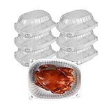 RELOCKS Plastic Chicken Roaster Storage Container with Lid, Takeout and Takeaway Needed with Heat and Freezer Safe, Microwavable and Washable, 10 Packs