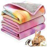 ORZECHKO Guinea Pig Bedding - 3 Pack Waterproof Small Animal Cage Accessories for Guinea Pig Rat Hamster Chinchilla Hedgehog Rabbit Ferret- Washable Soft Fleece Pet Cage Liner Mat Blankets