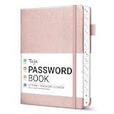 Taja Password Book with Alphabetical Tabs, Password Keeper Book for Seniors