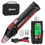 KAIWEETS Circuit Breaker Finder with LCD Display, GFCI Outlet Tester, Electrical Circuit Tracer Tool with NCV Test & Flashlight, Includes Carrying Case and Adapters- KT301P