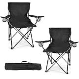 WEIDIORME 2 Pack Lightweight Camping Chairs for Adults & Teens, Capacity Foldable Portable Chairs with Carry Bag, Compact Design for Camping, Beach, Picnics, and Outdoor Events
