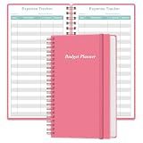 Budget Planner - A6 Expense Budget Tracker, Budget Book for Ledger Book, Money Organizer for Wallet, 3.75" x 6.75", Pink