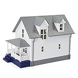 N Scale Model Building 1:160 Residential Modern House Assembled Architectural for Model Train Layout Diorama JZN01 (White)