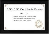 DOAI ART 8.5 x 5.5 Business License Frame Black