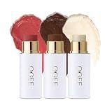 Legacy - Ogee Face Stick Crystal Trio - Contour Stick Makeup Collection - Certified Organic Contour Palette - Includes Bronzer Stick, Blush Stick & Highlighter Stick