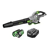 EGO Power+ LB6504 650 CFM Variable-Speed 56-Volt Lithium-ion Cordless Leaf Blower 5.0Ah Battery and Charger Included, Black