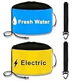 UNXMRFF 2-Pack RV Camper Tools Accessories Bag for Fresh/Black Water Sewer Hoses and Electrical Cords, Waterproof RV Hose Storage Bags with Drawstring Mesh Top, RV Utility Bag, Sewer Hose Bag