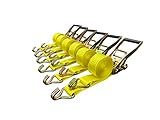 6 Pack 2" x15' Ratchet Strap Tie Down 5000LB J Hook