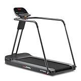 Sunny Health & Fitness Endurance Cardio Running Walking Treadmill with Extended Safety Handrails, Low-Impact, Low Wide Deck and SunnyFit® App Enhanced Bluetooth Connectivity SF-T722062