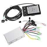 Electric Motor Controller, 36V-48V Waterproof LCD Display Panel Brushless Controller Kit for Electric Bicycle Scooter, 36V-250W/48V-350W Ships Randomly