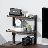 OUTIOE 2-Tier Desk Shelf Desk Organization, Wood
