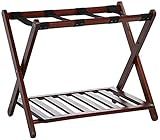 Casual Home Luggage Rack, Walnut, Solid Wood
