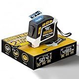 Alloyman 2-in-1 Digital Tape Measure, 16Ft Length, 6 Unit Options, 4 Measuring Modes, Stores 50 Records, Auto Lock with Magnetic Hook, Waterproof & Drop-Resistant