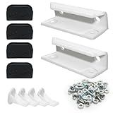 PWEOW DK100-A Shed Door Tune-Up Kit for Arrow Sliding Shed Doors, Complete Replacement Parts for Metal Shed Door Glides Kit-White