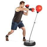 Tech Tools Punching Bag with Stand Adjustable Boxing Speed Bag Teens Adult
