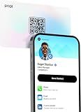 Authentic Patented Popl Card™ (Avoid Fake Knockoffs) - Smart NFC Networking Card - Simply Tap to Exchange Contact Info, Capture Leads, & Manage Contacts (Prism)