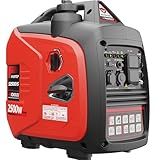 SIOKIUU 2500W Portable Generator Super Quiet Inverter Generator Ultra Lightweight for Home Backup Outdoor Camping, CO Sensor Protect, EPA, ECO Mode