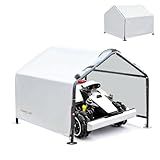 Carbon Steel Material Robot Mower Garage, Removable Zippered Wireless Robotic Lawn Mower Cover Durable Rainproof and UV-Resistant Cover, 30“x29“x24“ Fits All Robotic Lawn Mowers(Extra Large Size)