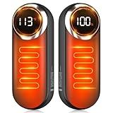 Hand Warmers Rechargeable,AI 12000mAh Electric Hand Warmers with Light, 2 Pack Pocket Hot Hands Reusable Up to 20 Hours, Double Sided Heat Portable Heater for Hunting, Camping Gear, Stocking Stuffers