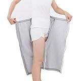 DURASIKO Unisex Side Zipper Bedridden Patient Clothing,Patient Tear Away Pants,Soft Cotton Material,Hospital Pants for Home Care/Post Surgery/Dialysis/Elderly/Fracture/Disability/Rehab Gray