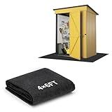 Outdoor Storage Shed Floor Mat,6x4Ft Non-Slip Carport Garage Mat,Dustproof Patio Furniture Protector,Washable Anti-Slip Pad for Shed,Garage,Moto&Car Flooring Protection
