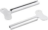 2 Pcs Silvery Metal Tube Squeezer Keys, Toothpaste Metal Hair Dye Color Key Roller Dispenser Tool Durable Processing,Toothpaste and Hair Color Dispenser Tool, Daily Living Tube Squeezing Aids