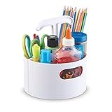 Learning Resources Create-a-Space Storage Mini Center White - Desk Organizer for Kids, Homeschool, Caddy, Back to School, Classroom Must Haves