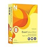 Exact® Vellum Bristol Card Stock, Canary, Letter (8.5" x 11"), 67 Lb, Pack Of 250