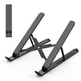 Tonmom Laptop Stand for Desk, Adjustable Laptop Riser, Black