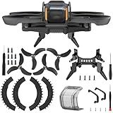 Craznick Avata 2 Accessories Set - with Propellers Gimbal Bumper Guards Protector Low Noise Blades Spider Landing Gear Camera Lens Cover for DJI Avata 2 Drone Accessories Bundles