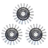 Standard Brush Wheels – 3 Pack Nylon Replacement Heads for Grout Groovy Electric Grout Cleaning Machines| Gentle Grout Scrubber for Kitchen, Bathroom & Tile Floors | Easy-to-Install Indoor Brush Heads