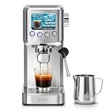 XIXUBX Cold Brew Espresso Machine with Milk Frother, Grey